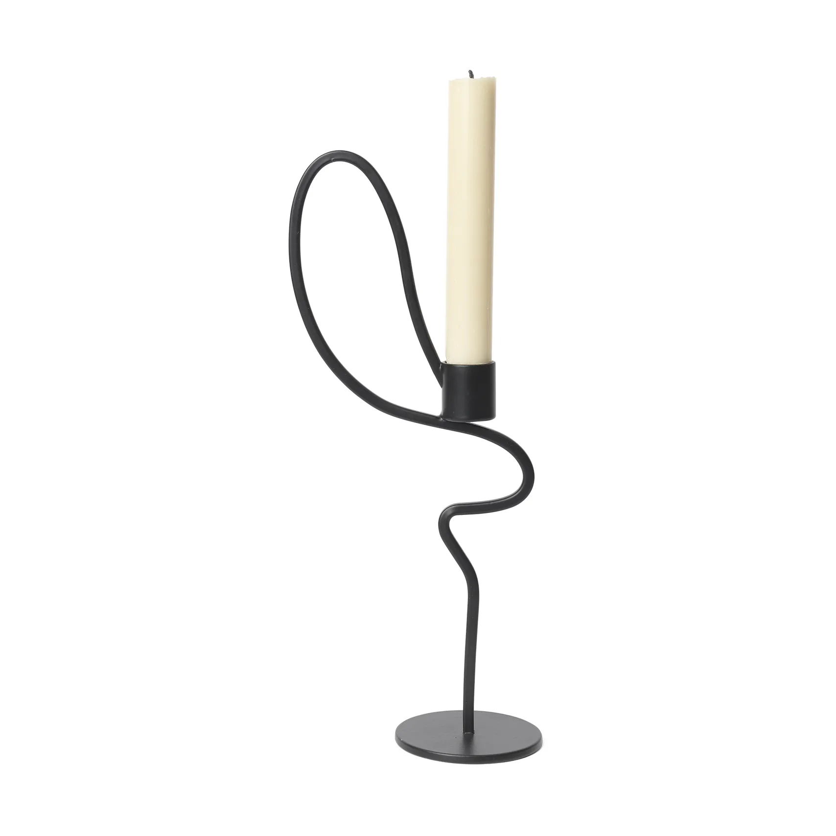 Suporte de velas Valse high, Preto Ferm Living