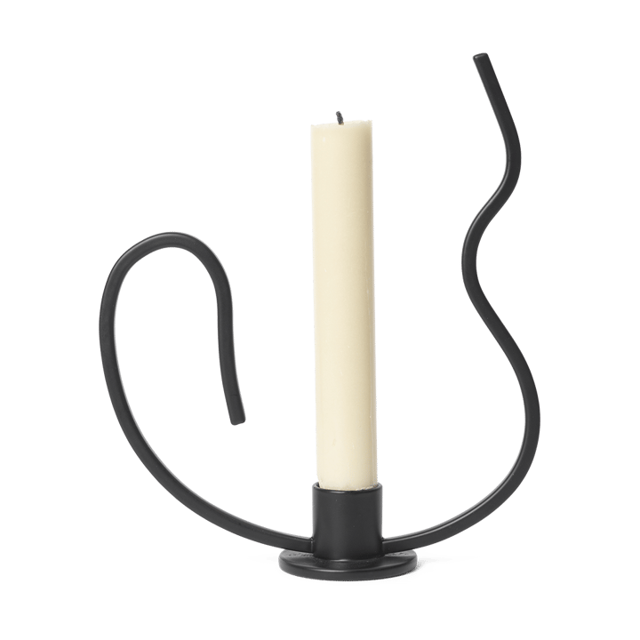 Suporte de velas Valse low, Preto Ferm Living