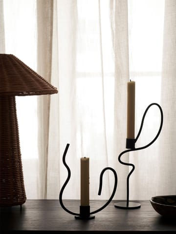 Suporte de velas Valse low - Preto - Ferm Living