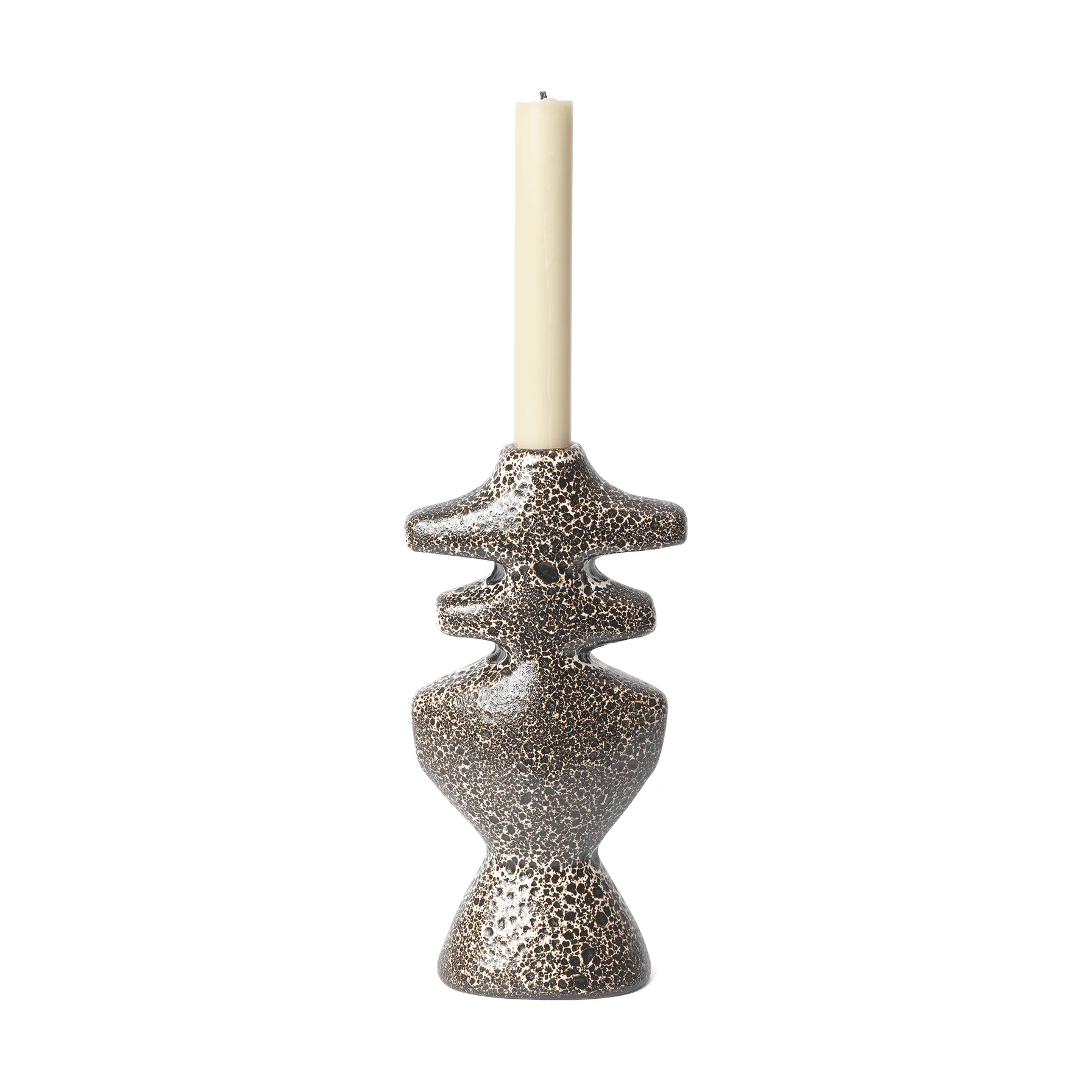Suporte de velas Yara large, Mancha Marrom Ferm Living