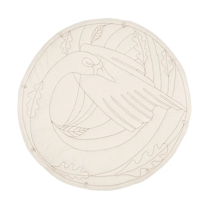 Swan tapete para bebé - Natural, Ø100 cm - Ferm Living