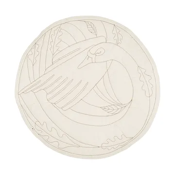 Swan tapete para bebé - Natural, Ø100 cm - Ferm Living