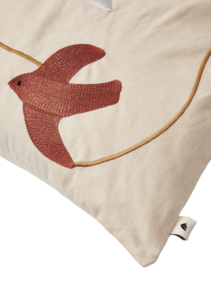 Swif bird capa de almofada bordada 40x60 cm, Multi Ferm Living