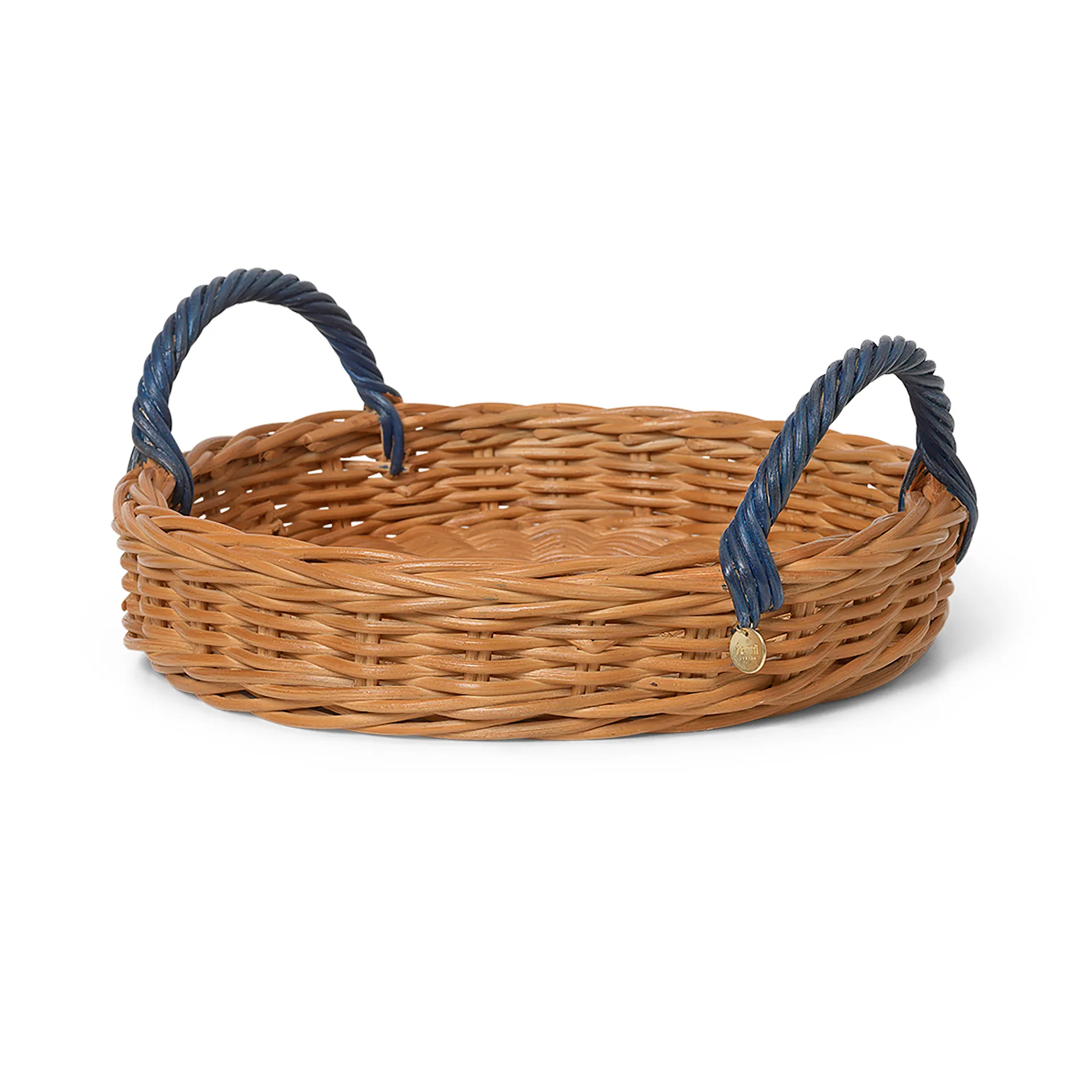 Tabuleiro Blue Handle Ø30 cm, Natural-blue Ferm Living