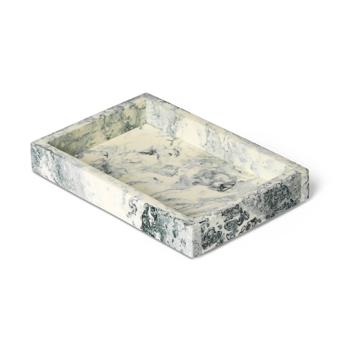 Tabuleiro decorativo Mist 10x15 cm - Emerald-off white - Ferm Living