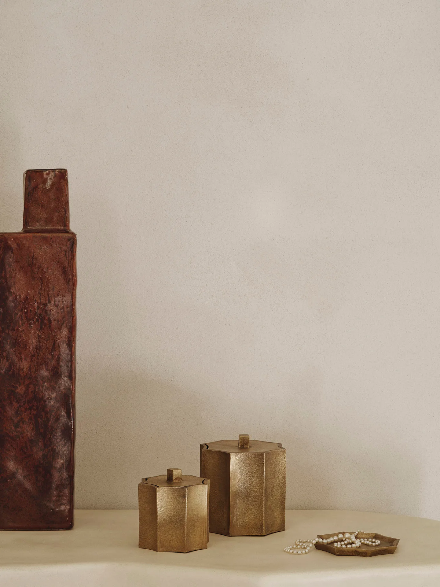 Tabuleiro decorativo Otte 9,5x9,5 cm, Brass finish Ferm Living