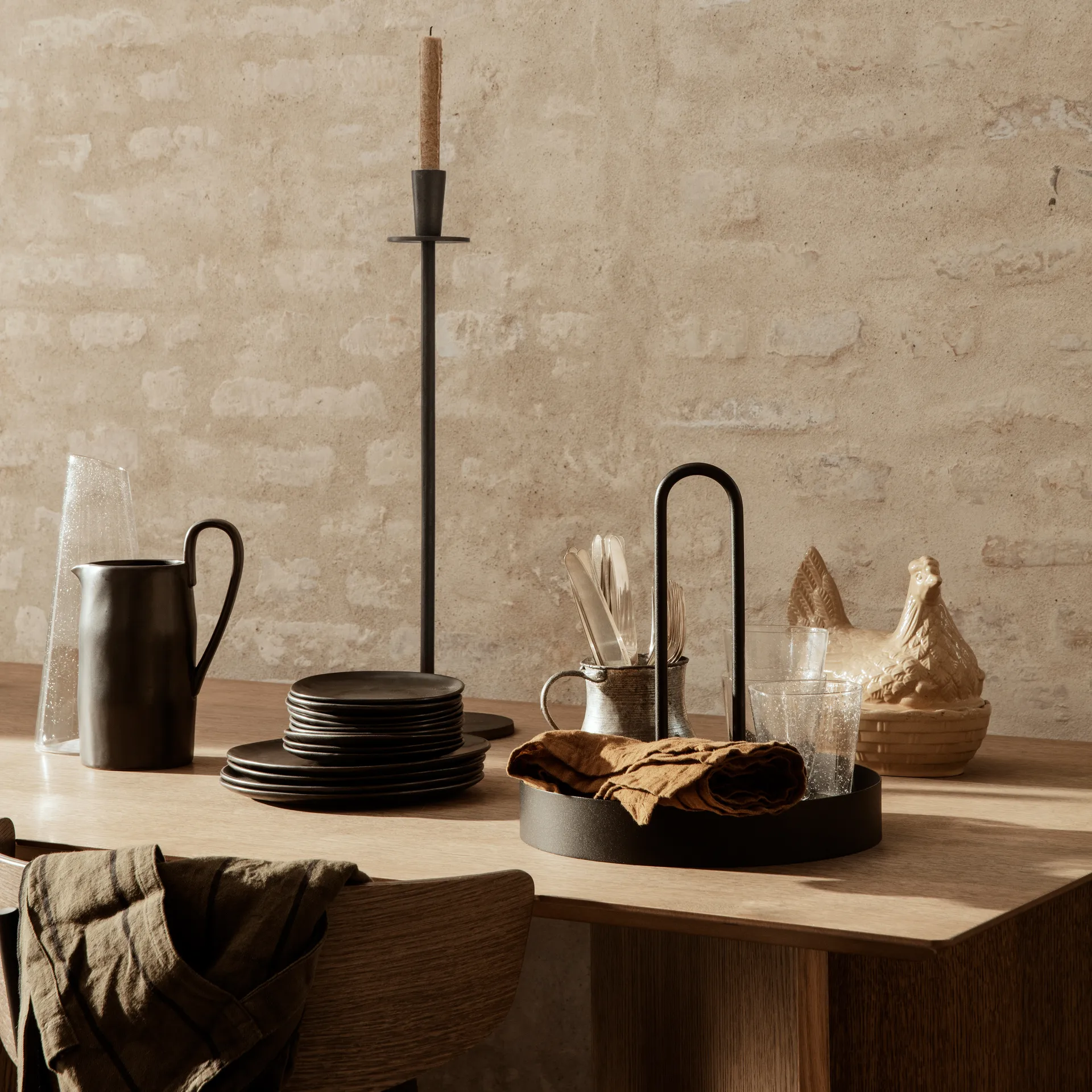 Tabuleiro Grib, preto Ferm Living