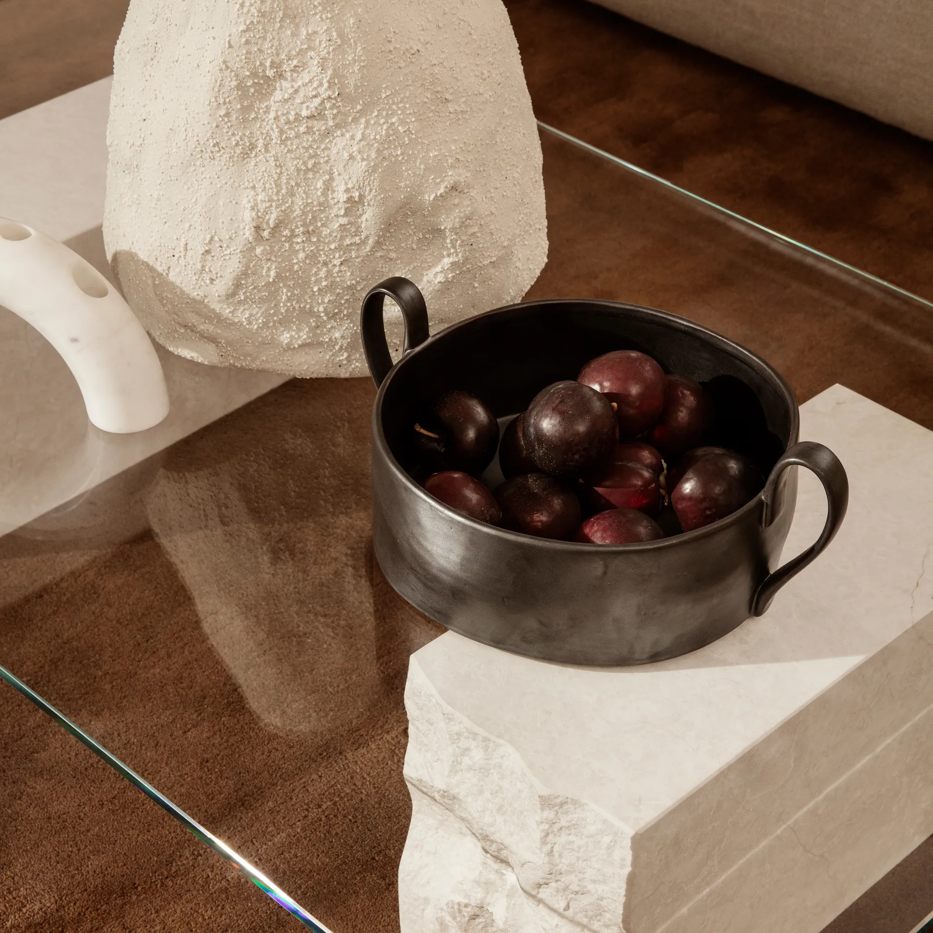 Taça centro de mesa Flow , preto Ferm Living