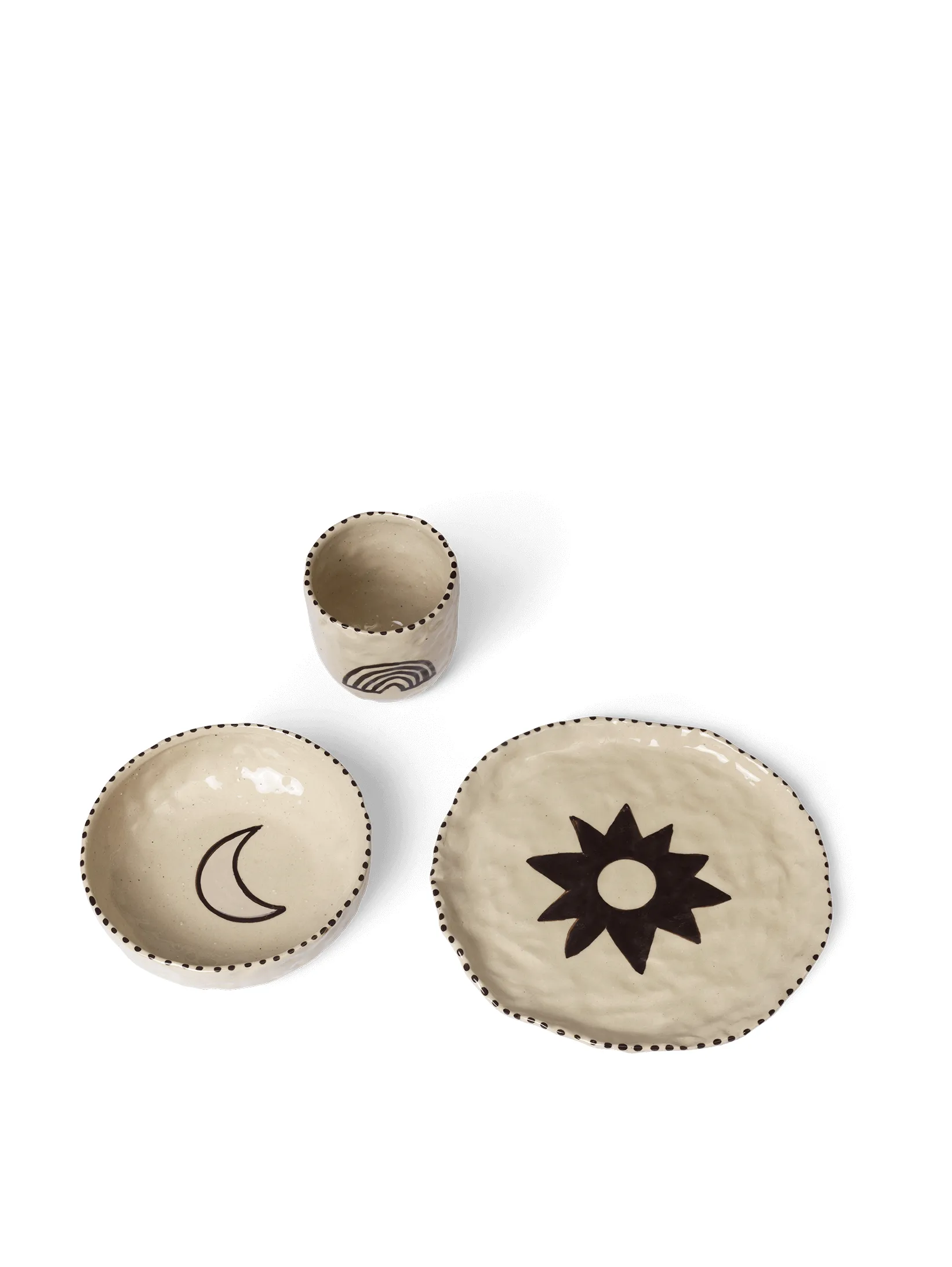 Talheres infantis Naive 3 peças, Red brown Ferm Living