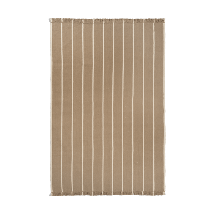 Tapete Calm kelim - Dark Sand, Off-white, 200x300 cm - Ferm Living