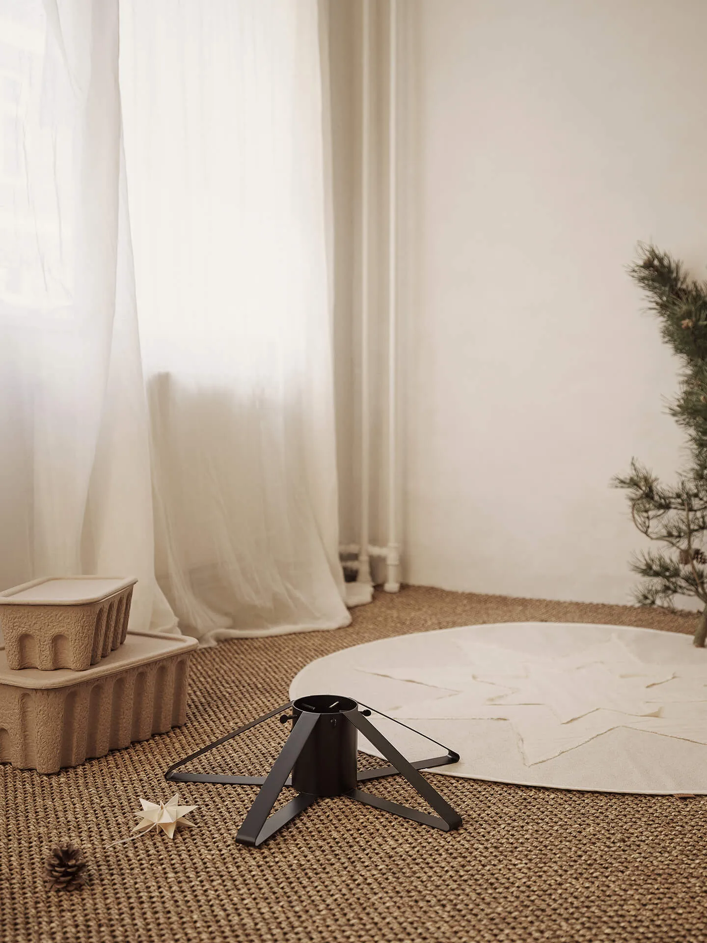 Tapete da árvore de Natal Vela Star, Natural Ferm Living