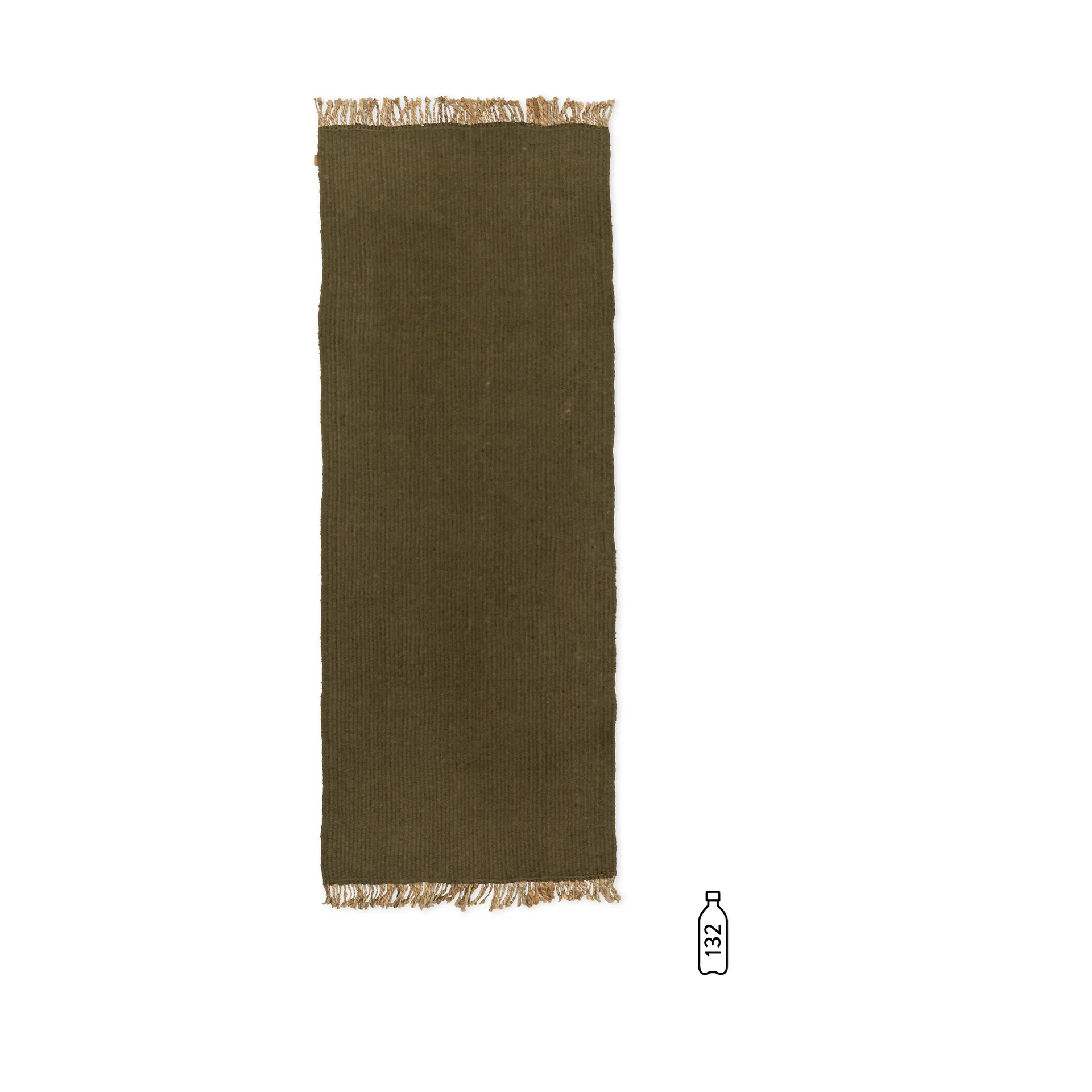 Tapete de corredor Block, Oliveira-Natural, 80x200 cm Ferm Living