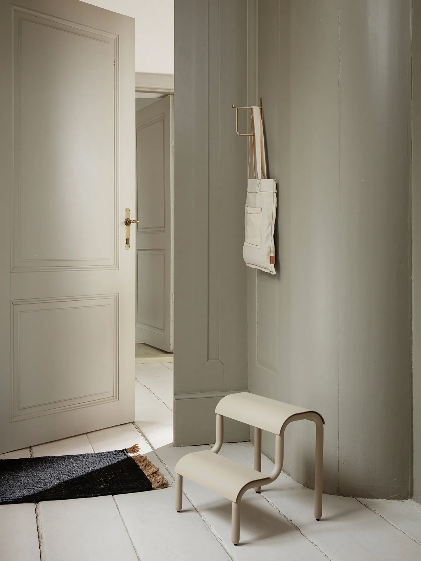 Tapete de entrada Blid 50x80 cm, Preto-natural Ferm Living