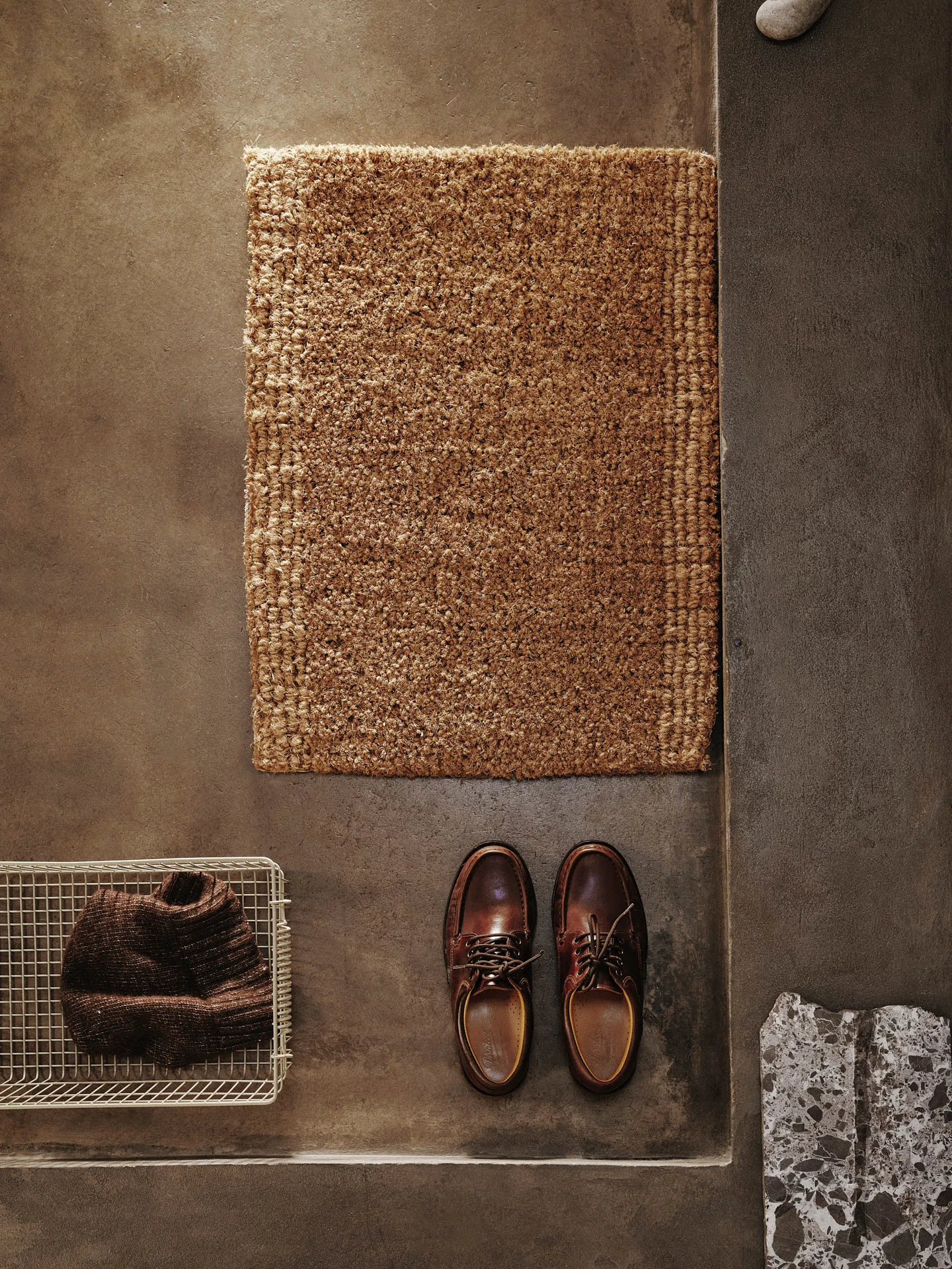 Tapete de entrada Coir 50x70 cm, Natural Ferm Living