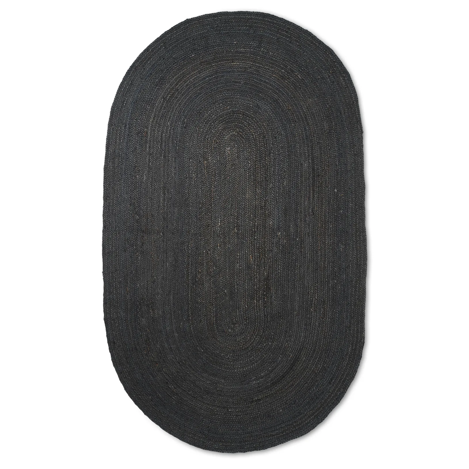 Tapete de juta grande Eternal oval , Preto Ferm Living