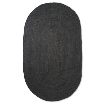 Tapete de juta grande Eternal oval  - Preto - Ferm Living