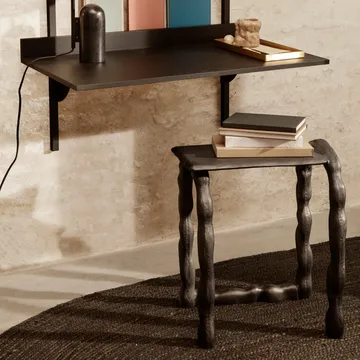 Tapete de juta grande Eternal oval  - Preto - Ferm Living