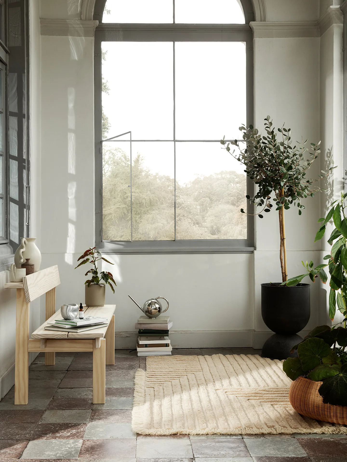 Tapete de lã Crease 160x250 cm, Light Sand Ferm Living