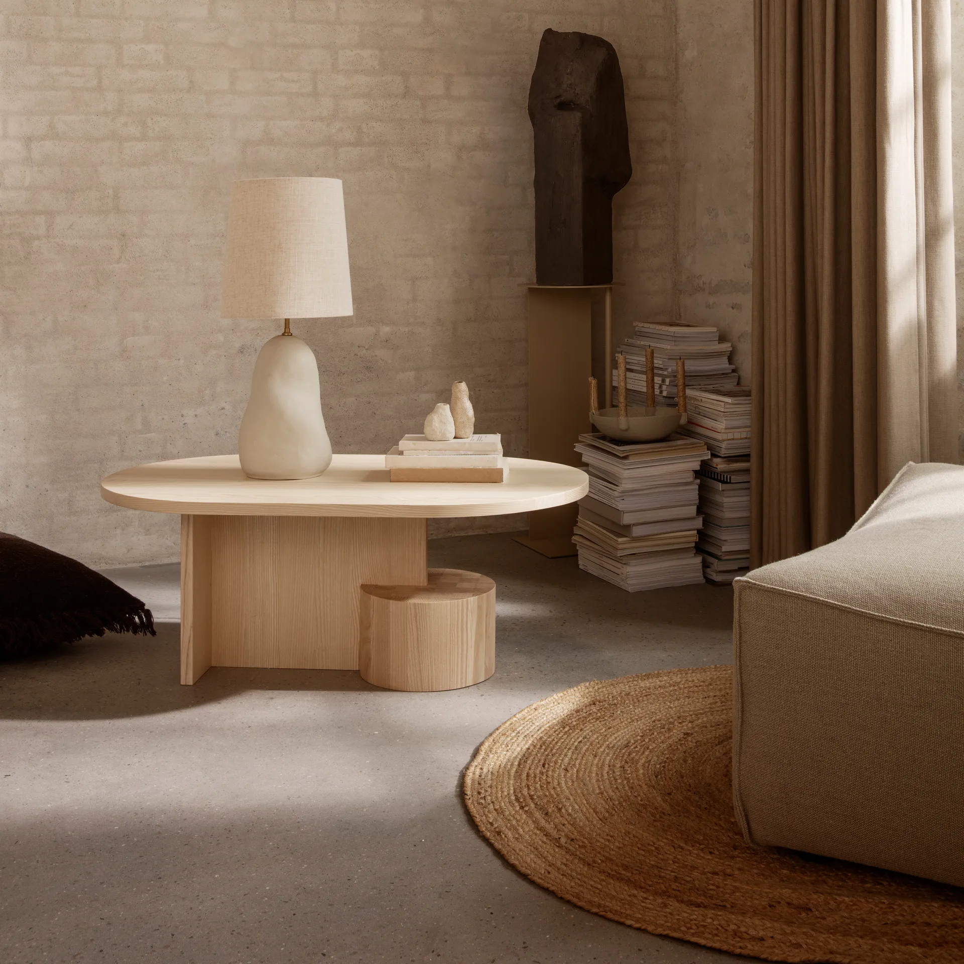 Tapete juta Eternal redondo pequeno , natural Ferm Living