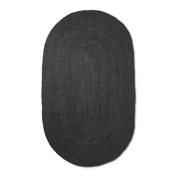 Tapete juta Eternal redondo pequeno  - preto - Ferm Living