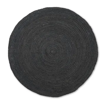 Tapete juta Eternal rund small - preto - Ferm Living
