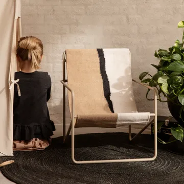 Tapete juta Eternal rund small - preto - Ferm Living