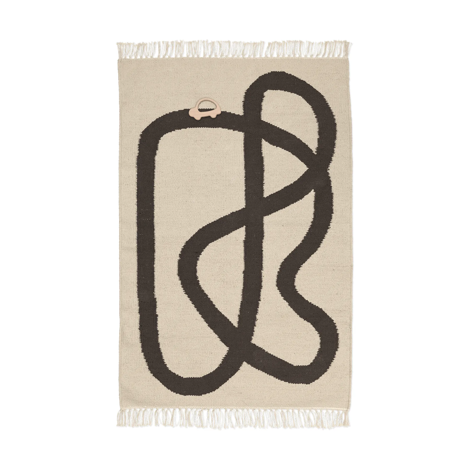 Tapete Lane 70x105 cm, Chocolate branco sujo Ferm Living