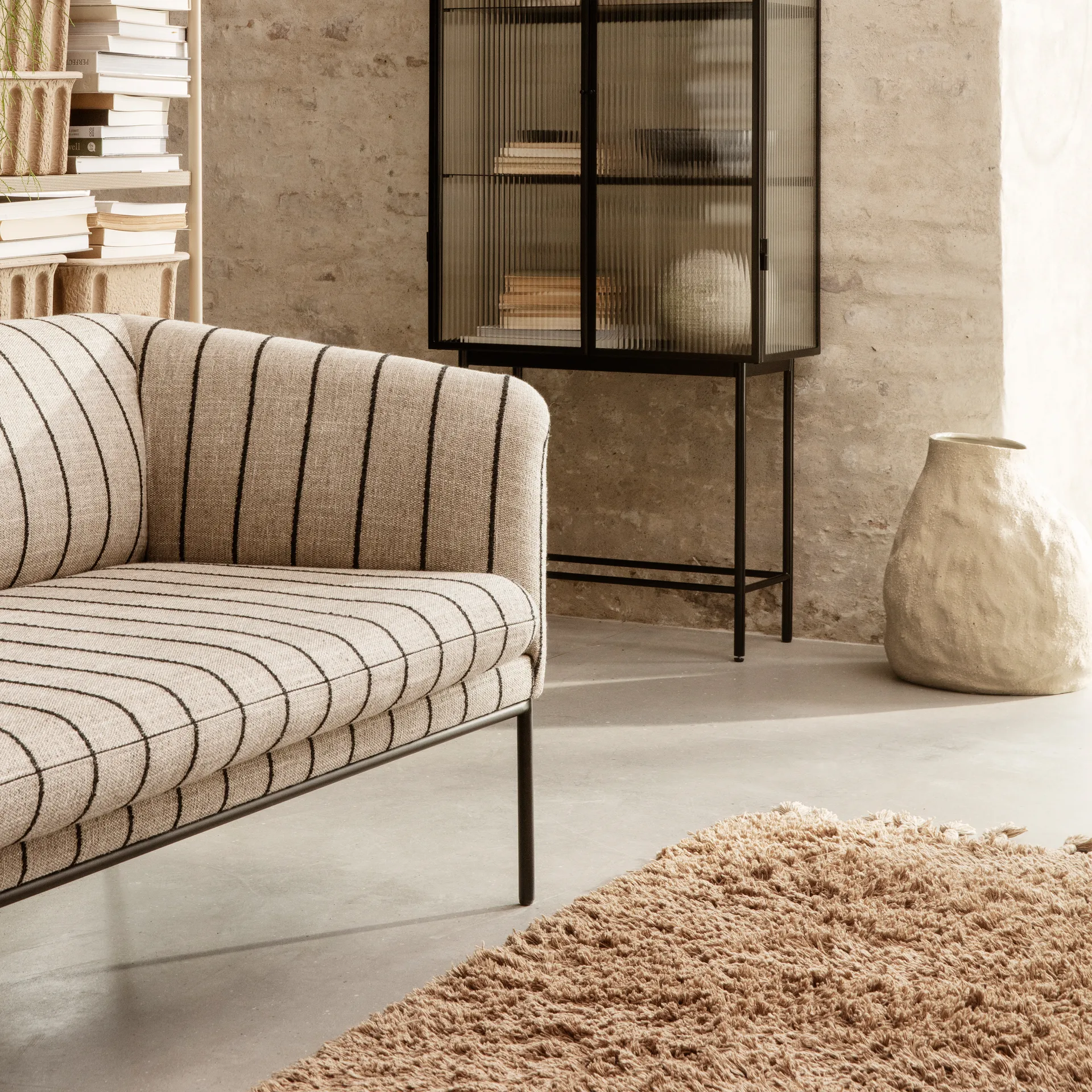 Tapete Meadow High Pile 140x200 cm, dark beige Ferm Living
