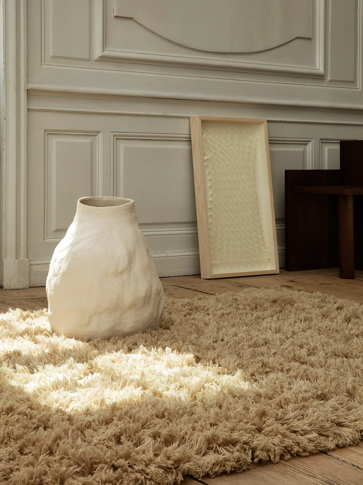Tapete Meadow High Pile 140x200 cm, Light Sand Ferm Living