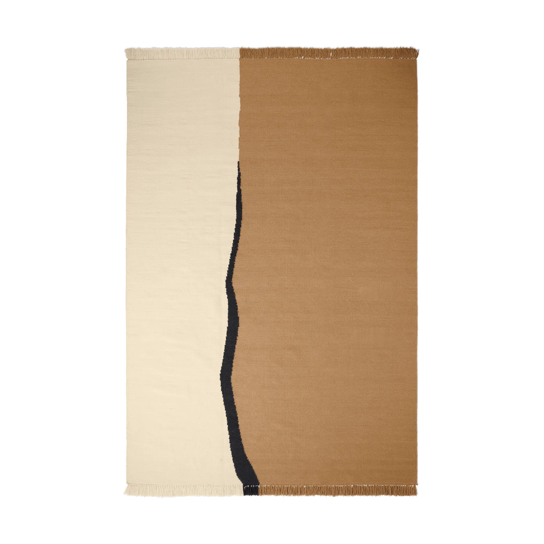 Tapete Soil Kelim, Dark sand-off white, 200x300 cm Ferm Living