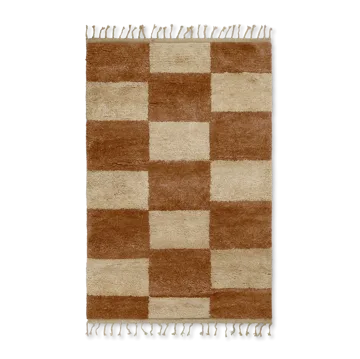 Tapete tecido à mão Mara 120x180 cm - Dark Brick-off-white - Ferm Living