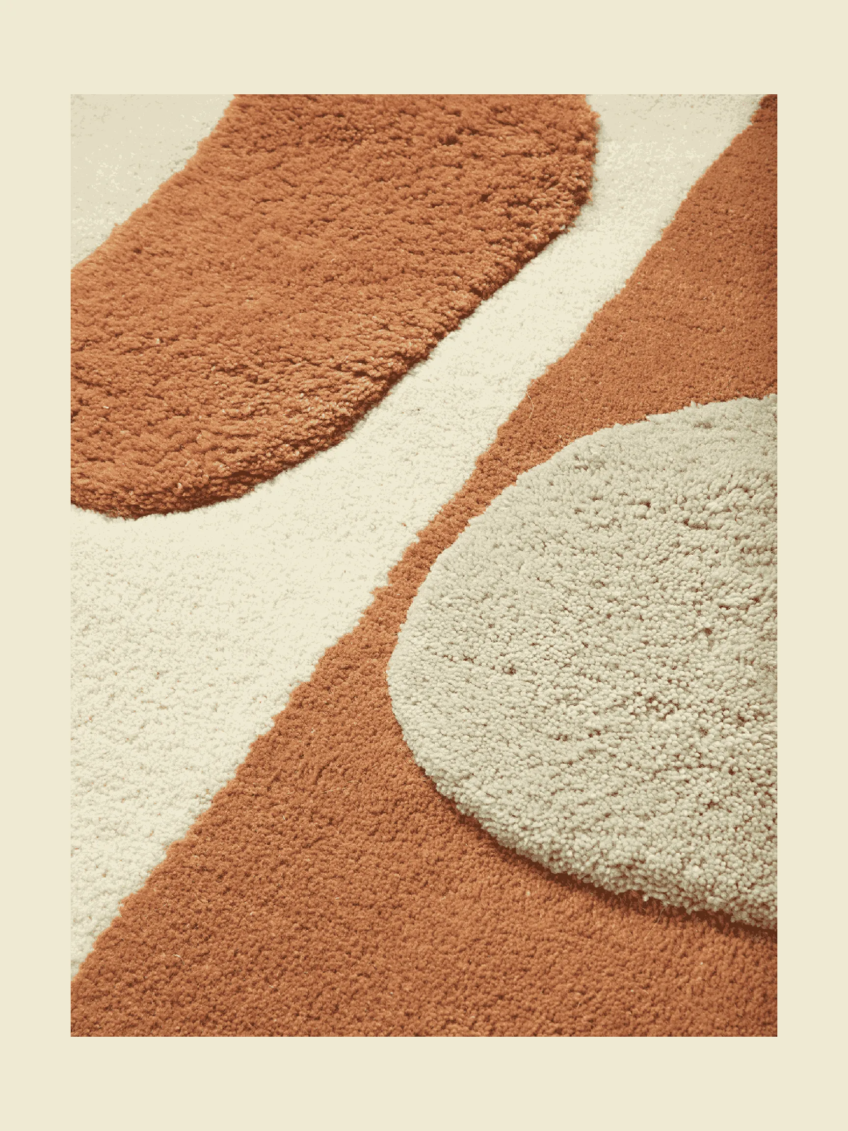 Tapete tufado Bloco, Blush-off white, 120x180 cm Ferm Living