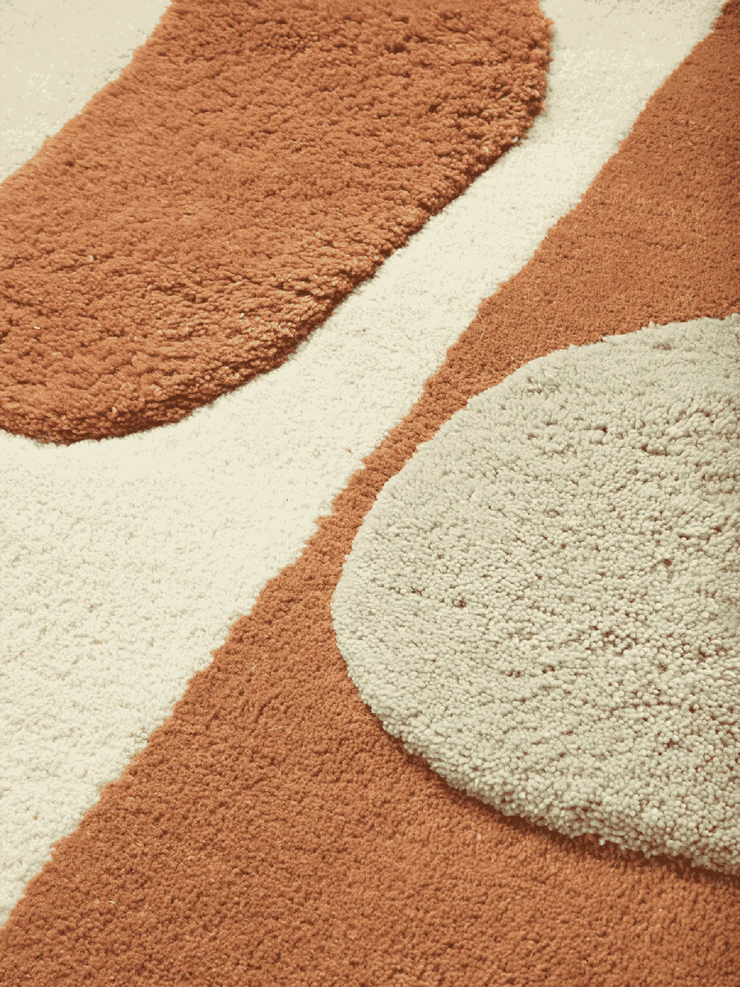 Tapete tufado Bloco, Blush-off white, 80x120 cm Ferm Living