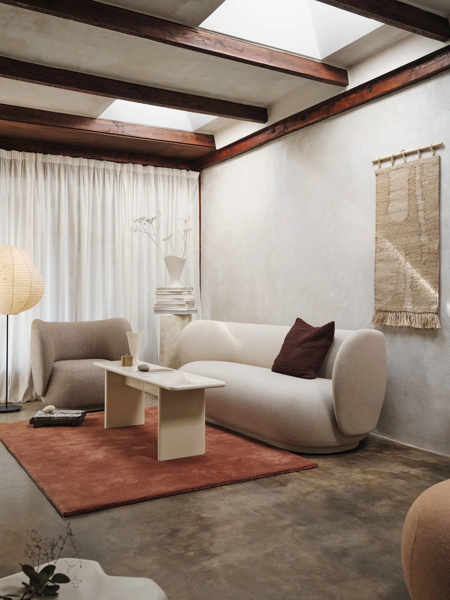 Tapete tufado Stille, Red brown, 140x200 cm Ferm Living