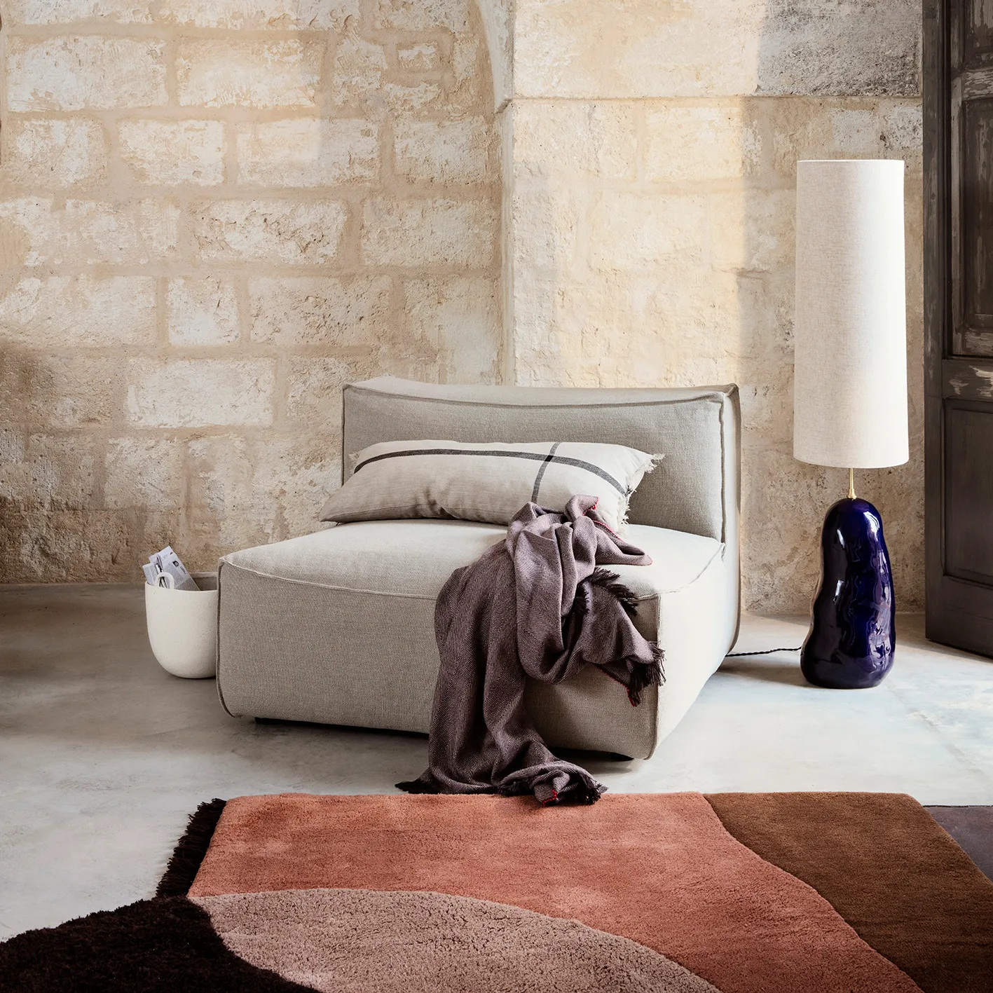 Tapete View 140x180 cm, Vermelho-castanho Ferm Living