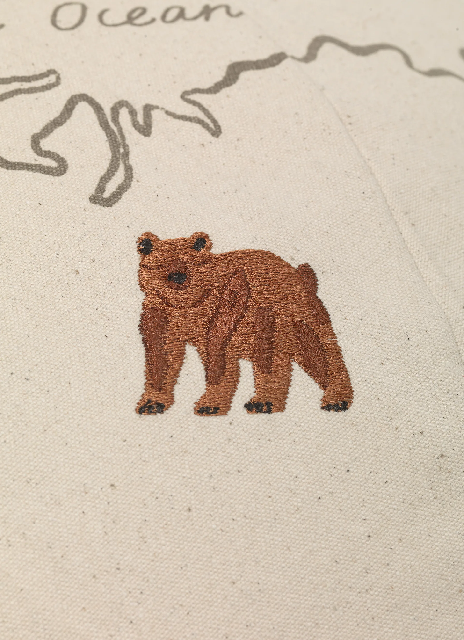 The world mapa de tecido, Off-white Ferm Living