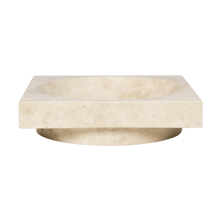 Tigela decorativa Hew baixa - Travertine - Ferm Living