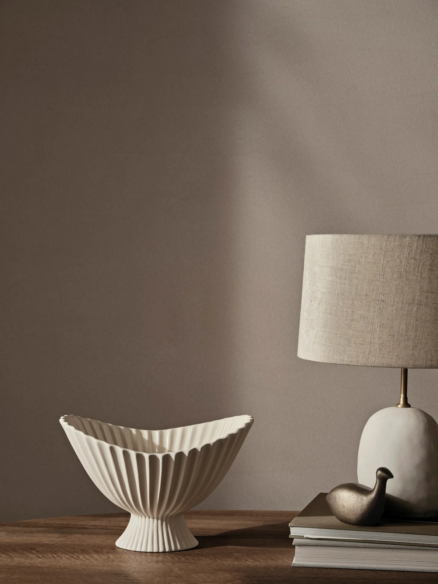 Tigela Fountain 28 cm, Off-white Ferm Living