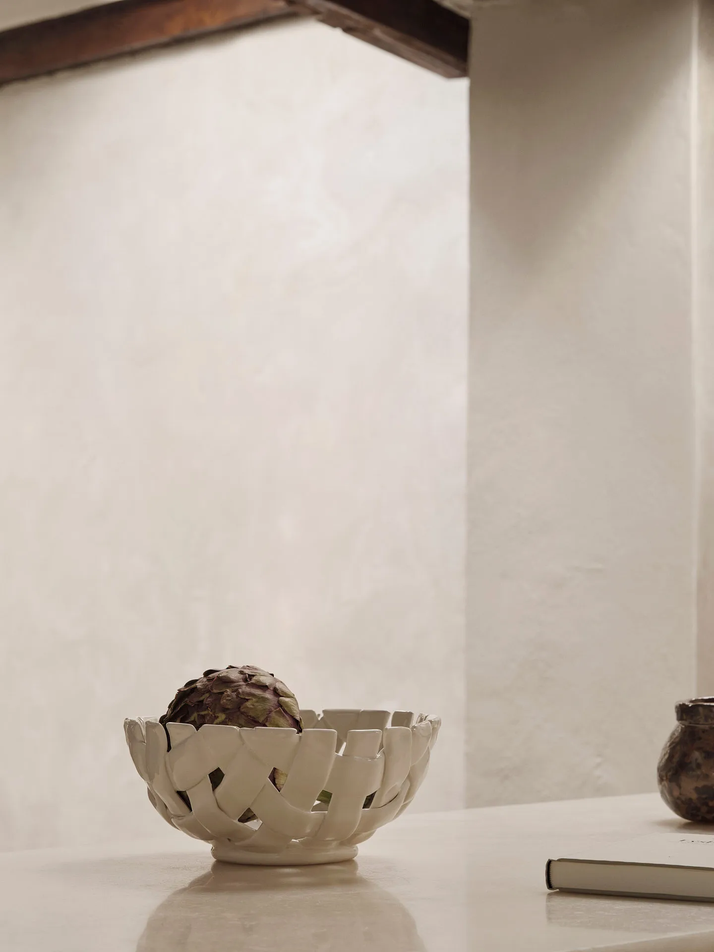 Tigela Plait Ø24 cm, Off white Ferm Living