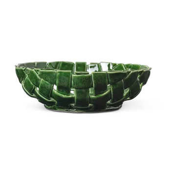 Tigela Plait Ø30 cm - Emerald green - Ferm Living