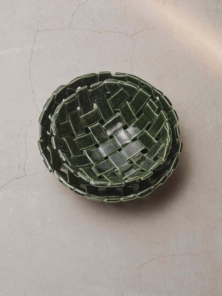 Tigela Plait Ø30 cm, Emerald green Ferm Living