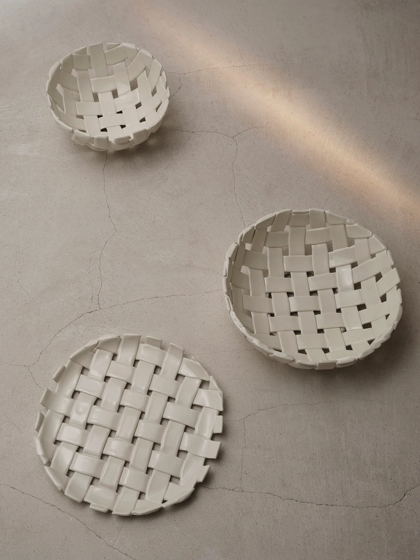 Tigela Plait Ø30 cm, Off white Ferm Living