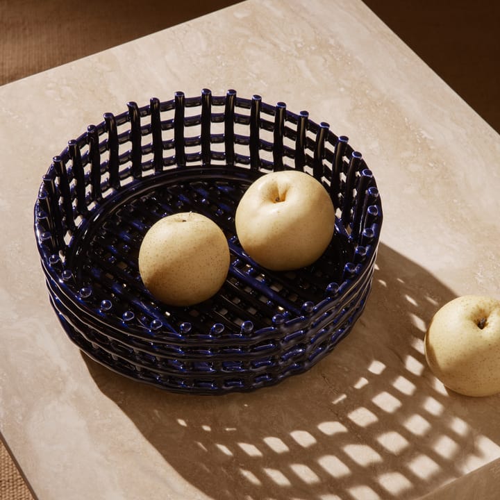 Tigela trançada Ceramic - azul - ferm LIVING