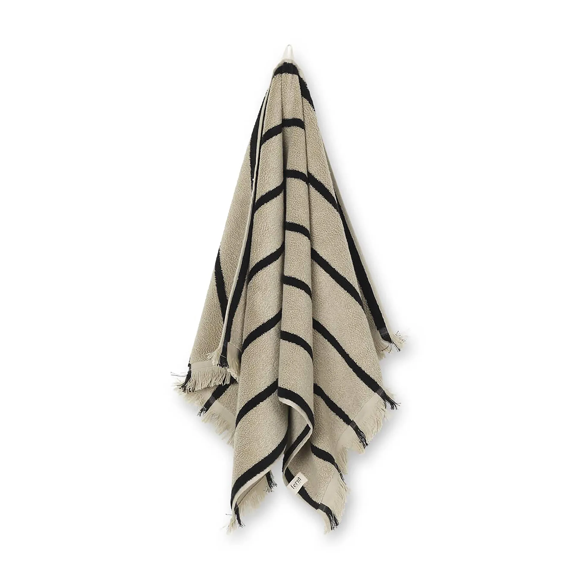 Toalha Alee 50x100 cm, Sand-black Ferm Living
