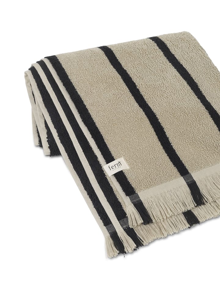 Toalha Alee 50x100 cm, Sand-black Ferm Living