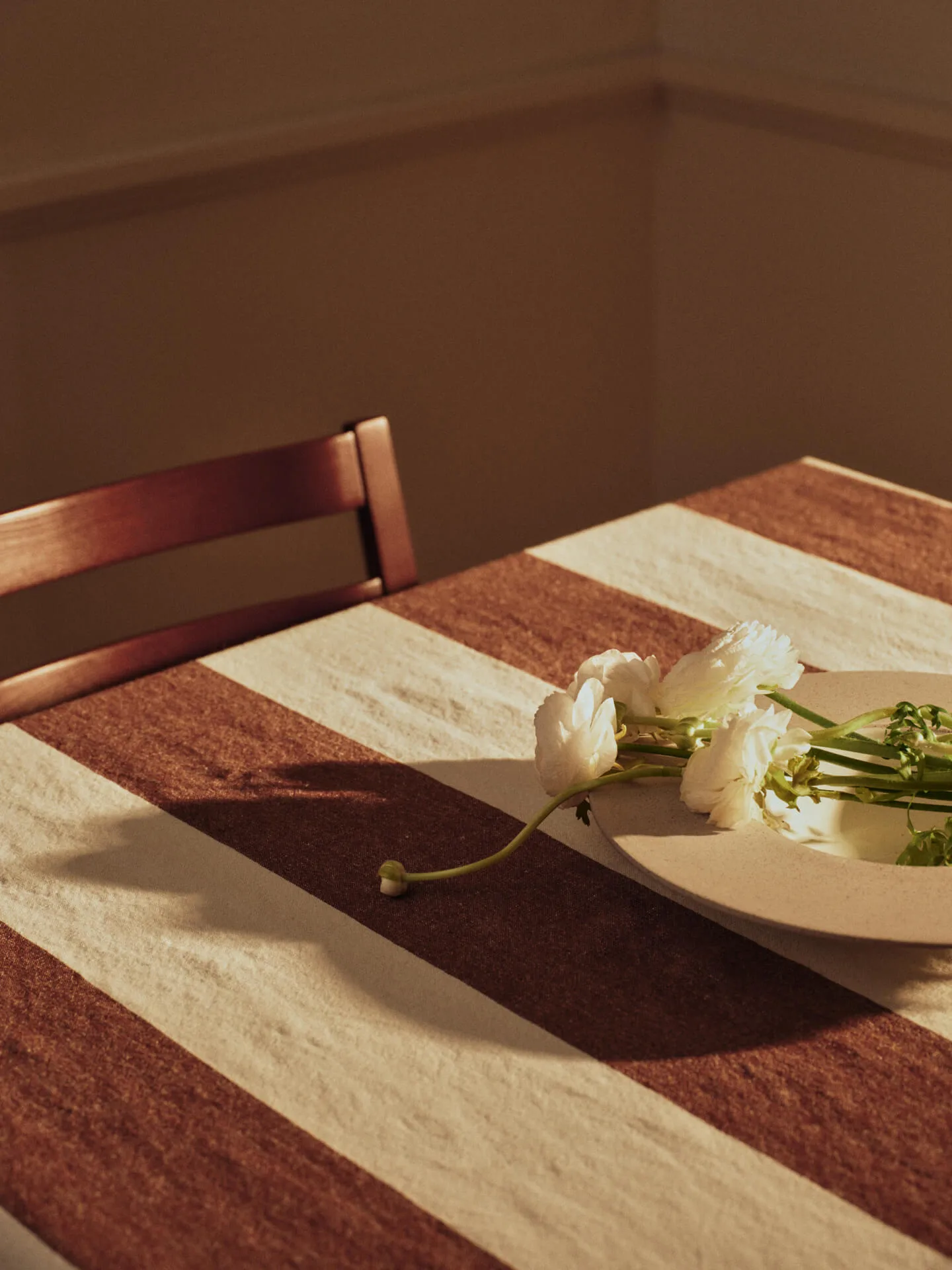 Toalha de mesa Hale, Chestnut-frosted lime, 150x240 cm Ferm Living