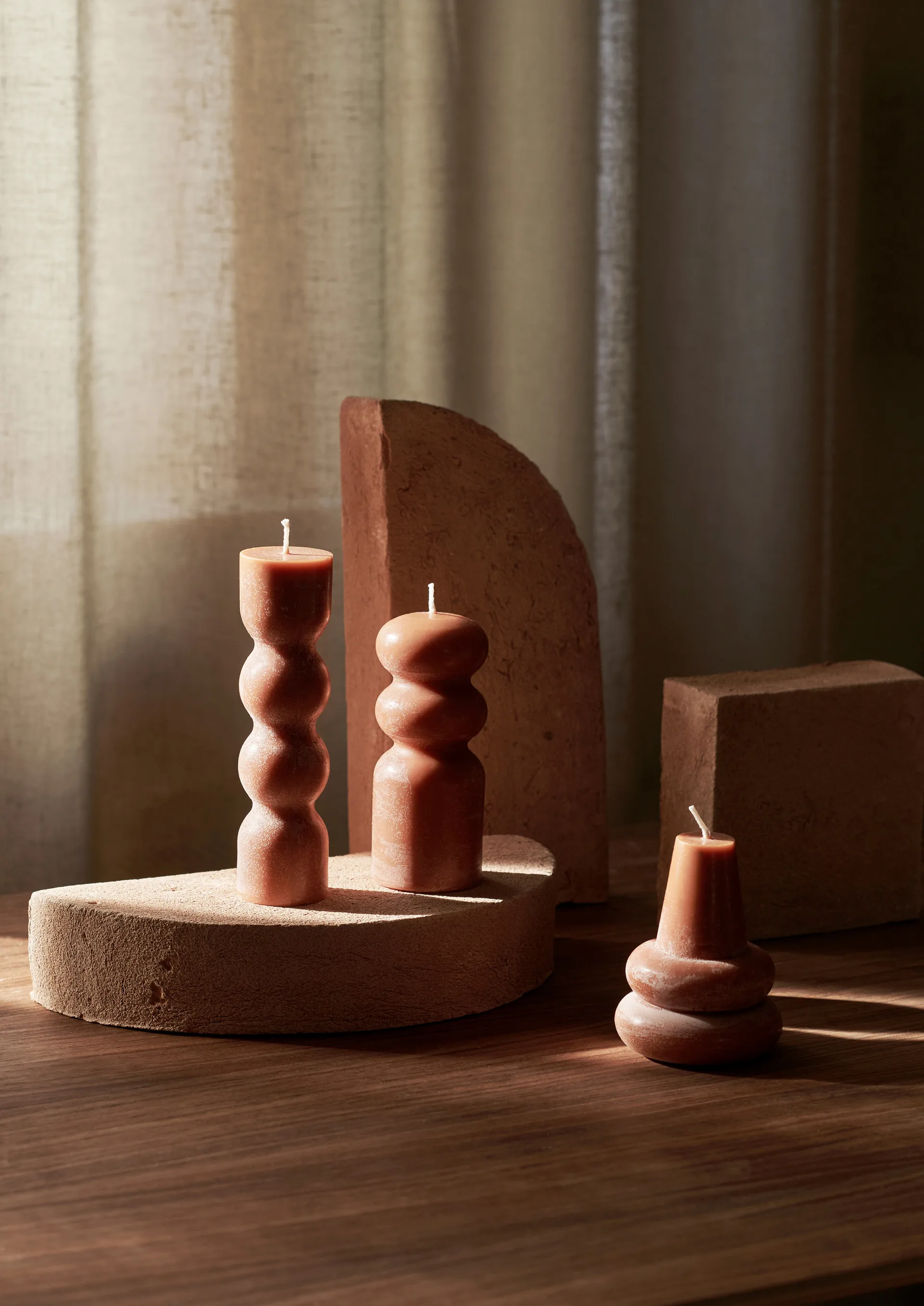 Torno velas 3 un. Ø4 cm, Âmbar Ferm Living