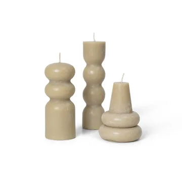 Torno velas 3 un. Ø4 cm - Sand - Ferm Living