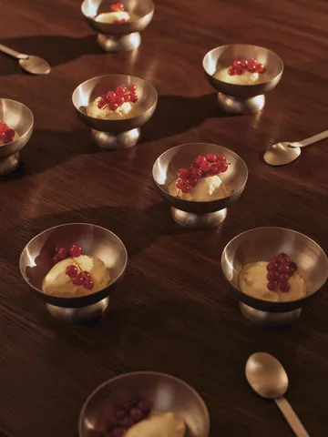 Tumbled taça de vidro - Aço inoxidável - Ferm Living