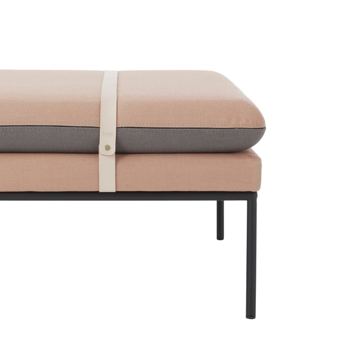 Turn espreguiçadeira, Tecido fiord da kvadrat rust. suporte preto Ferm Living